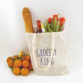HIll katoenen draagtas - katoen - 136 g/m2 - 38 x 42 cm - ecru - Oeko-tex - lange hengsels - kleine oplage