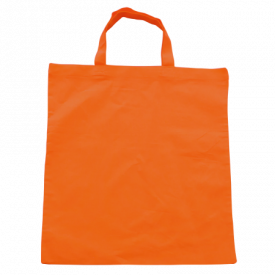 Katoenen draagtas - zware kwaliteit - korte hengsels-Oranje