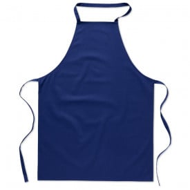 Katoenen keukenschort voor in de keuken-Blauw-Zonder opdruk