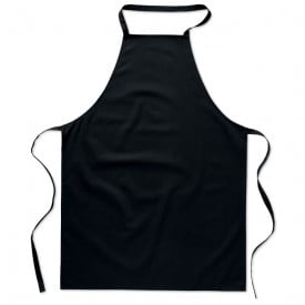 Katoenen keukenschort voor in de keuken-Zwart-Zonder opdruk
