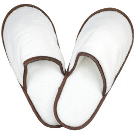 Katoenen slippers-Taupe