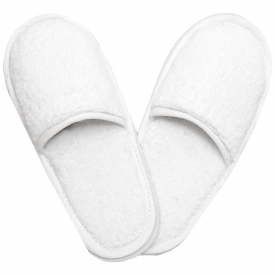 Katoenen slippers-Wit