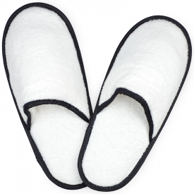 Katoenen slippers-Zwart