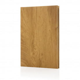Kavana notitieboek - A5 - papier - 80 vellen - gelinieerd - houten print - hardcover
