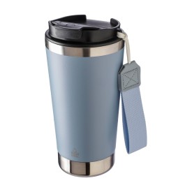 Kayla thermosfles 500ml - gerecycled RVS - dubbelwandig - draagriem