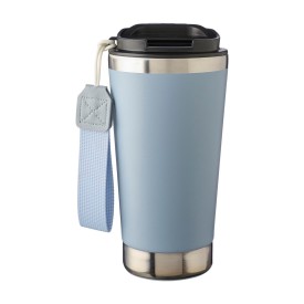 Kayla thermosfles 500ml - gerecycled RVS - dubbelwandig - draagriem