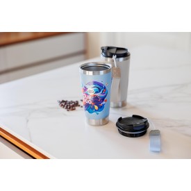 Kayla thermosfles 500ml - gerecycled RVS - dubbelwandig - draagriem