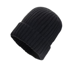 Kennedi AWARE™ Polylana®beanie met brede rib-Zwart