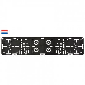 Kentekenplaathouder Nederland - kunststof - kliksysteem - zonder tekstrand