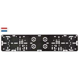 Kentekenplaathouder Nederland - kunststof - kliksysteem - zonder tekstrand