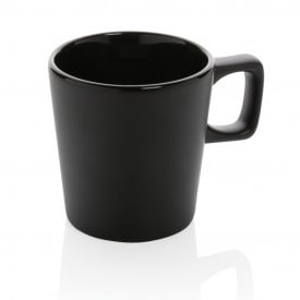 Keramische moderne koffiemok-Zwart, wit