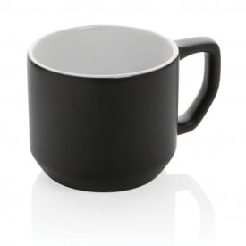 Keramische moderne mok-Zwart, wit