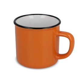 Keramische mok in emaille stijl 280ml-Oranje
