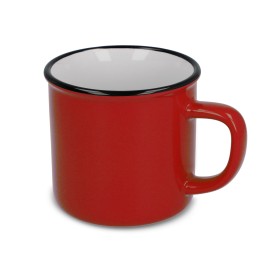 Keramische mok in emaille stijl 280ml-Rood