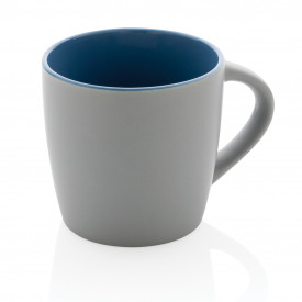 Keramische mok met gekleurde binnenkant-Blauw, grijs
