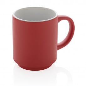 Keramische stapelbare mok-Rood