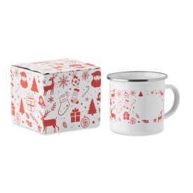 Kerst emaille mok 300ml-Wit