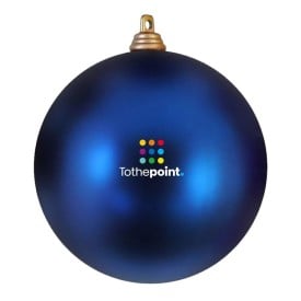 Kerstbal kunststof 8cm-Blauw