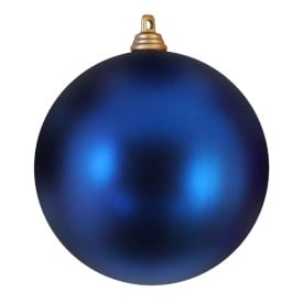 Kerstbal kunststof 8cm-Blauw