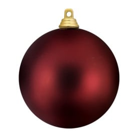 Kerstbal kunststof 8cm-Burgundy