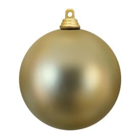 Kerstbal kunststof 8cm-Champagne