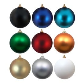 Kerstbal kunststof 8cm