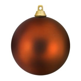 Kerstbal kunststof 8cm-Koper