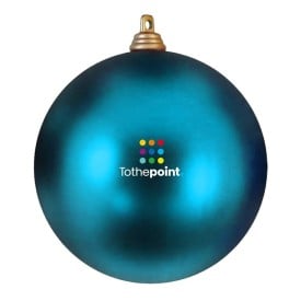 Kerstbal kunststof 8cm-Lichtblauw