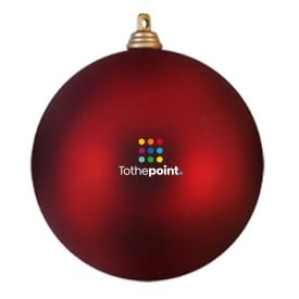 Kerstbal kunststof 8cm-Rood