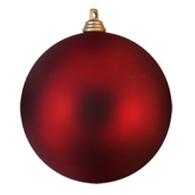 Kerstbal kunststof 8cm-Rood