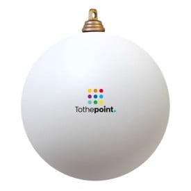Kerstbal kunststof 8cm-Wit