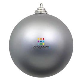 Kerstbal kunststof 8cm-Zilver