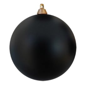 Kerstbal kunststof 8cm-Zwart