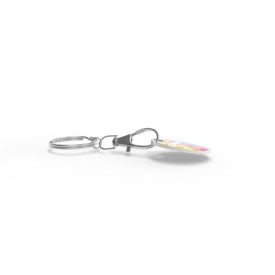 Key Ring Shopping Token-Zilvergrijs