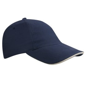 Brushed promo kinder cap - katoen - 5 panelen - klittenbandsluiting