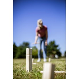 Kingdom Kubb spel - hout - outdoor - verpakt in katoenen zak