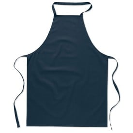 Geborduurd schort-Donker marineblauw