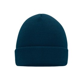 Klasiek gebreide beanie - tweelaags - 100% acryl-Petrol