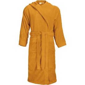 Klassieke badjas met capuchon-Gold yellow