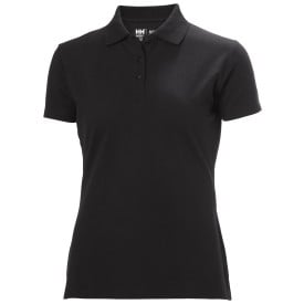 Klassieke polo voor dames-Zwart