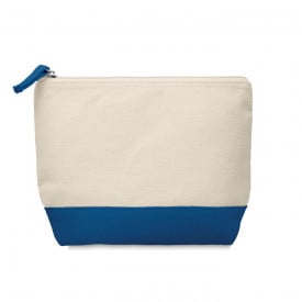Kleuren 2-Kleurige katoenen toilettas-Blauw
