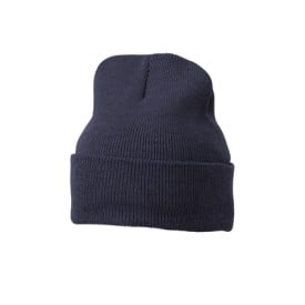 Daiber gebreide beanie - acryl - tweelaags - met omslag