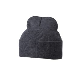 Daiber gebreide beanie - acryl - tweelaags - met omslag