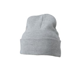 Daiber gebreide beanie - acryl - tweelaags - met omslag
