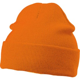 Daiber gebreide beanie - acryl - tweelaags - met omslag
