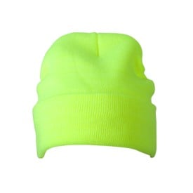 Daiber gebreide muts - polyacryl - tweelaags - met omslag