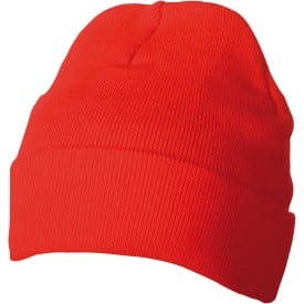 Daiber gebreide muts - polyacryl - tweelaags - met omslag