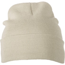 Daiber gebreide beanie - acryl - tweelaags - met omslag