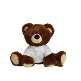 Gerecyclede knuffelbeer - gerecycled polyester - 2 formaten - eigen kleur shirt