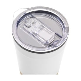 Kobe Bamboo thermosbeker 350 ml - gerecycled RVS - dubbelwandig - push-on deksel - afsluitbaar